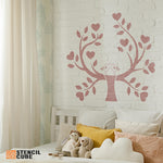 Load image into Gallery viewer, Tree with Love Birds Stencil
