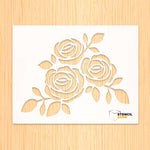 Load image into Gallery viewer, 3 Roses with Leaves Stencil Stencilcube
