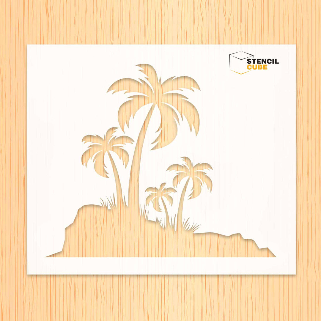 Palm tree Stencil Tree Stencil Stencilcube