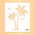 Load image into Gallery viewer, Coconut Trees with Birds Stencil Stencilcube
