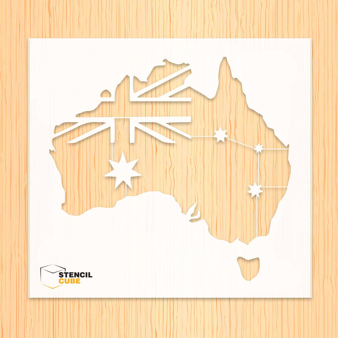 Australia Map Flag