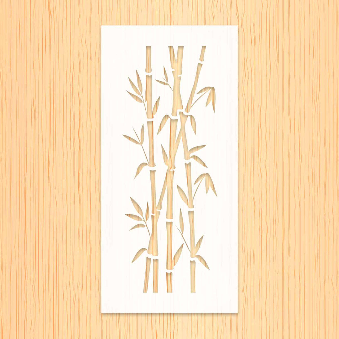 Bamboo Plant Pattern Stencil Stencilcube