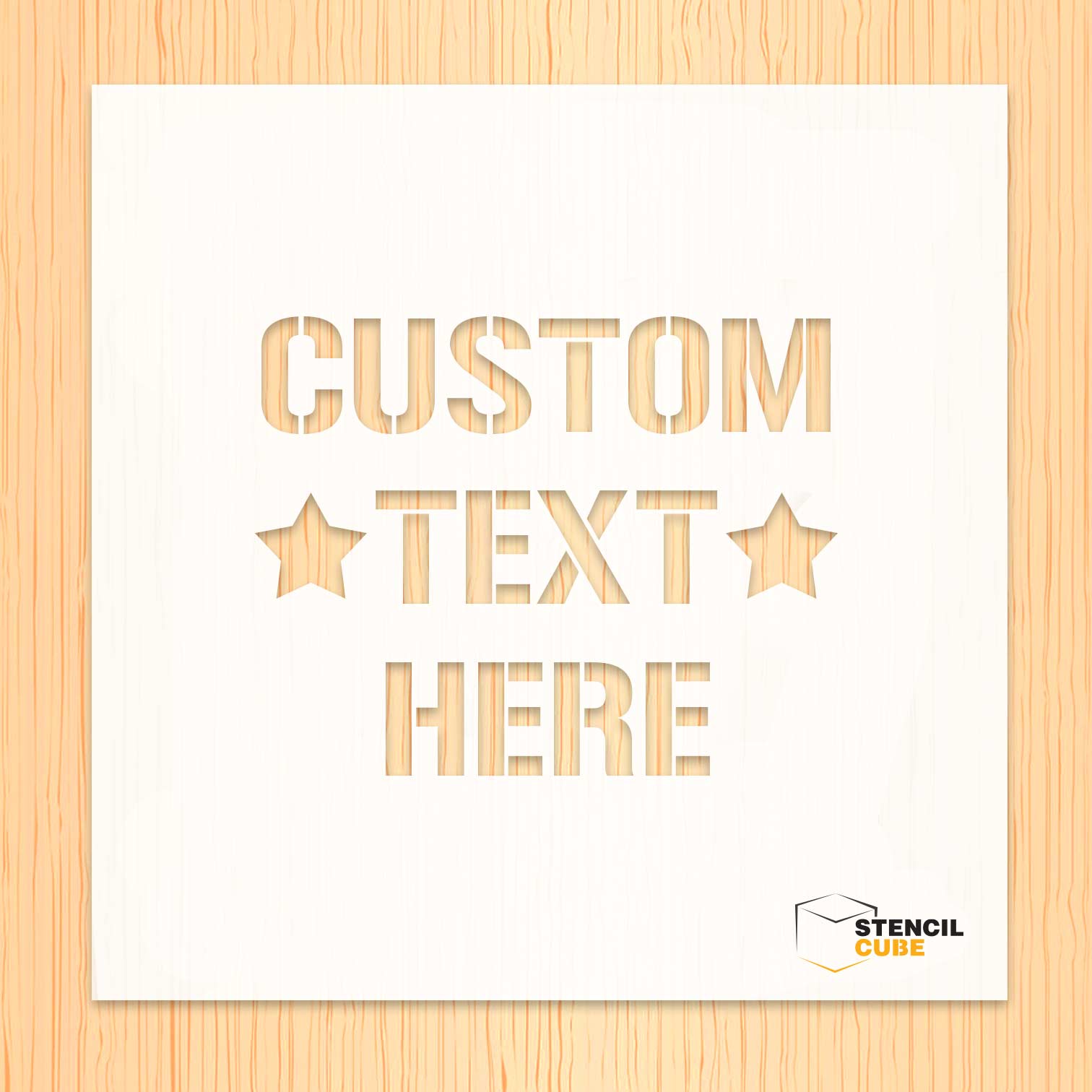 Custom Letter Stencil Text of your Choice Reusable Mylar 190 30cm