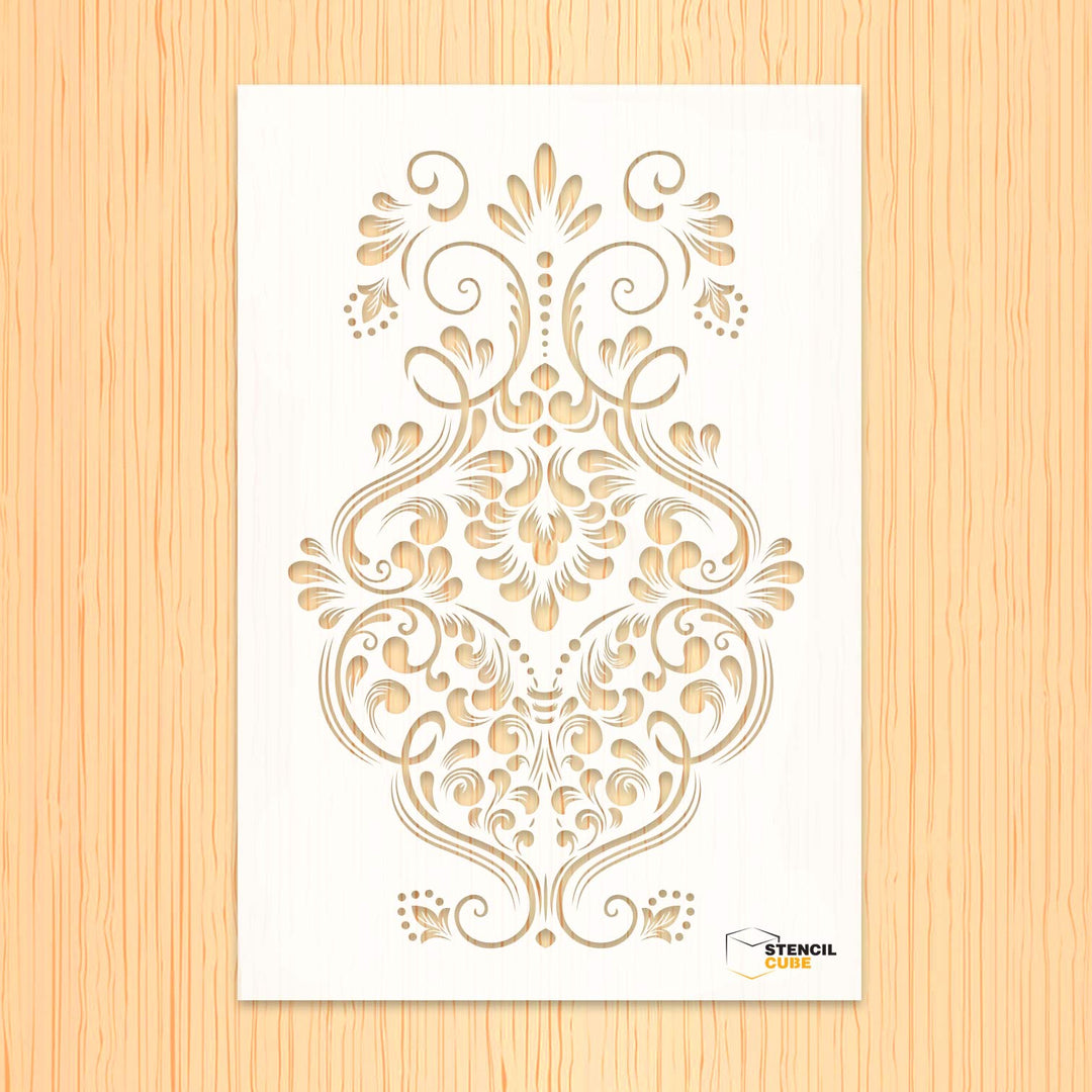 Floral Wall Pattern Stencil