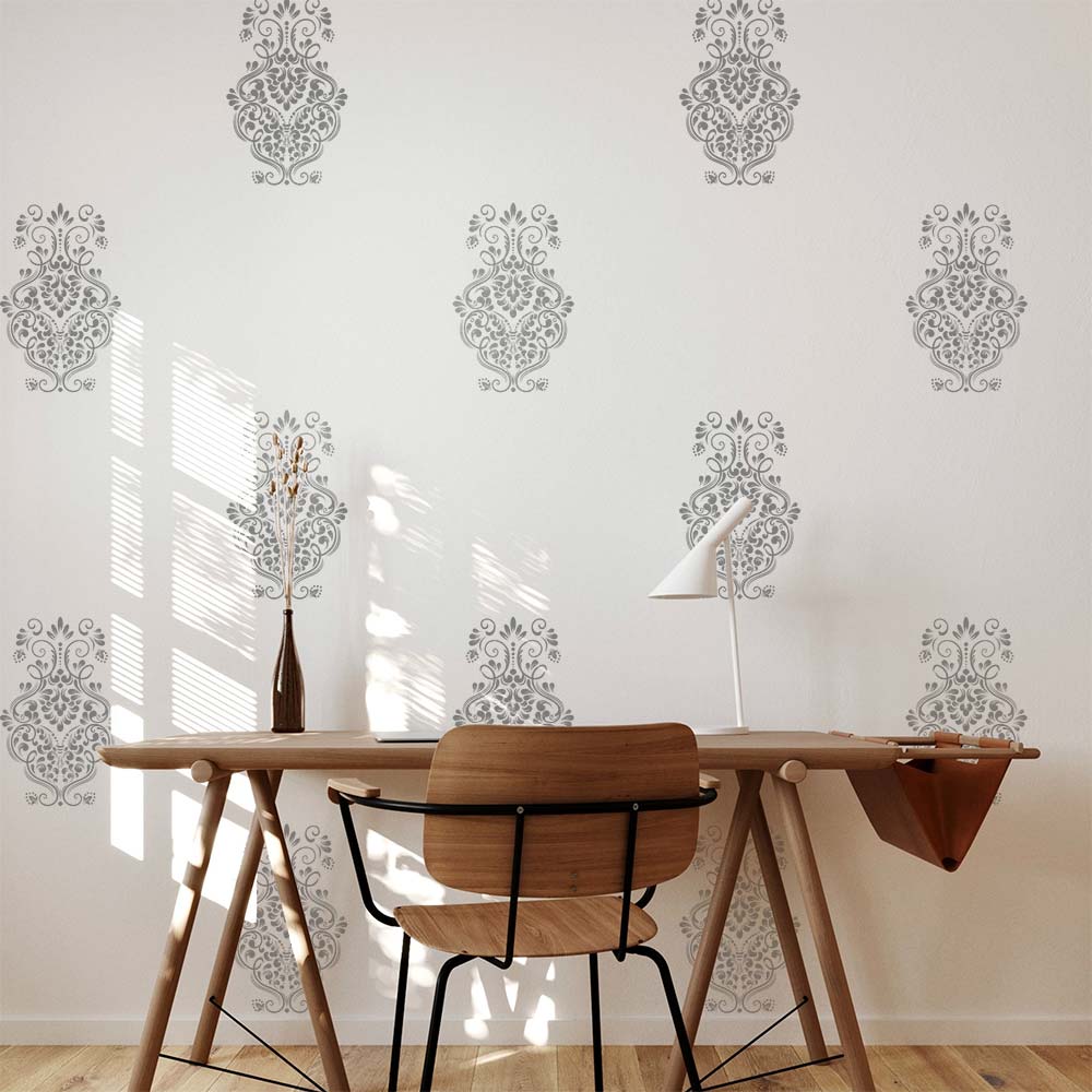 Floral Wall Pattern Stencil