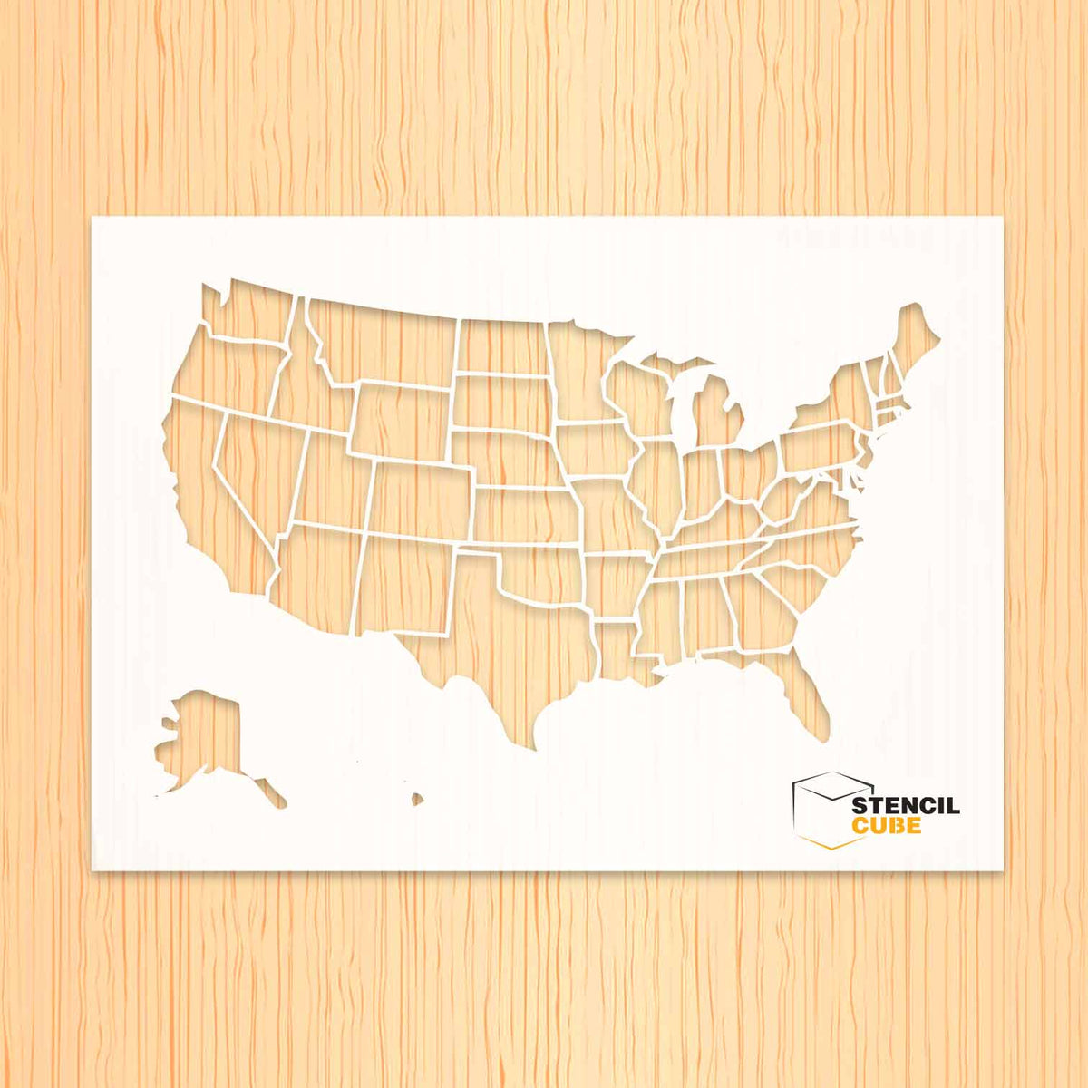 USA Map Stencil | Stencilcube